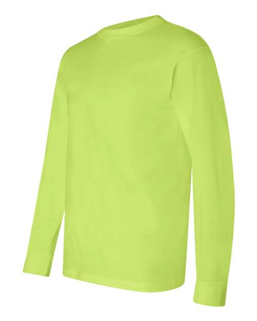 Bayside 6100 Unisex USA-Made Long Sleeve T-Shirt - Lime Green - side