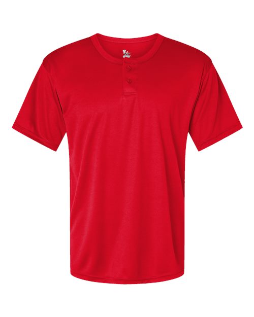 Alleson Athletic 7930 Men's B-Core Placket Jersey - Red - front