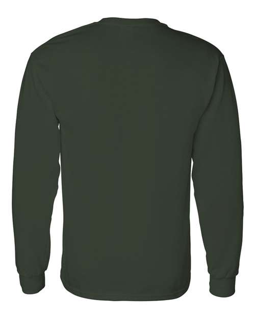 Gildan 5400 Unisex Heavy Cotton™ Long Sleeve T-Shirt - Forest - back