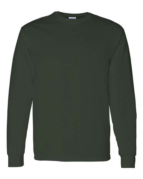 Gildan 5400 Unisex Heavy Cotton™ Long Sleeve T-Shirt - Forest - front