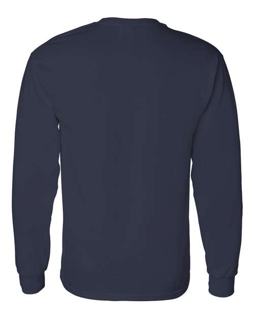 Gildan 5400 Unisex Heavy Cotton™ Long Sleeve T-Shirt - Navy - back