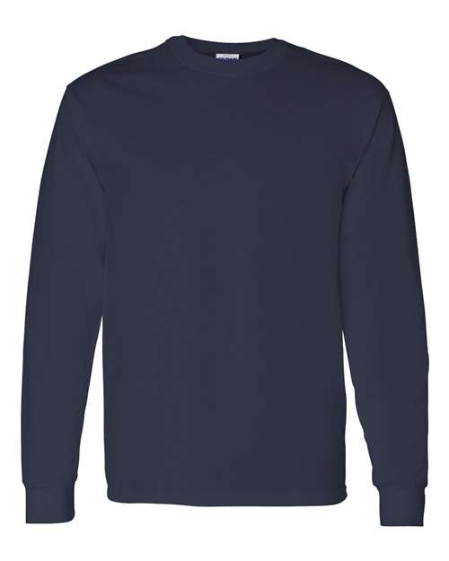 Gildan 5400 Unisex Heavy Cotton™ Long Sleeve T-Shirt - Navy - front