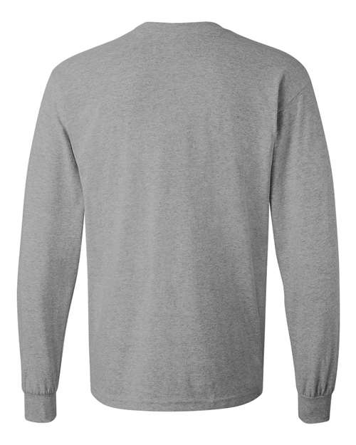Gildan 5400 Unisex Heavy Cotton™ Long Sleeve T-Shirt - Sport Grey - back