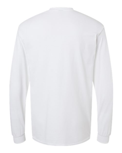 Gildan 5400 Unisex Heavy Cotton™ Long Sleeve T-Shirt - White - back
