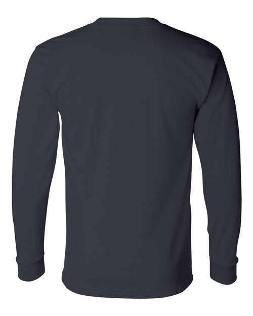 Bayside 2955 Unisex Union-Made Long Sleeve T-Shirt - Navy - back