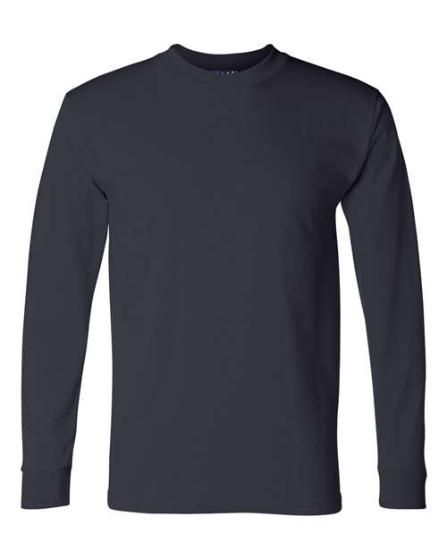 Bayside 2955 Unisex Union-Made Long Sleeve T-Shirt - Navy - front