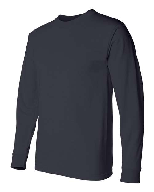 Bayside 2955 Unisex Union-Made Long Sleeve T-Shirt - Navy - side