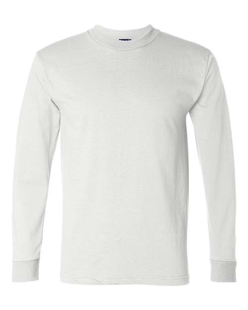 Bayside 2955 Unisex Union-Made Long Sleeve T-Shirt - White - front