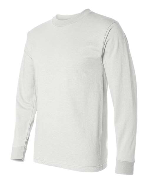Bayside 2955 Unisex Union-Made Long Sleeve T-Shirt - White - side