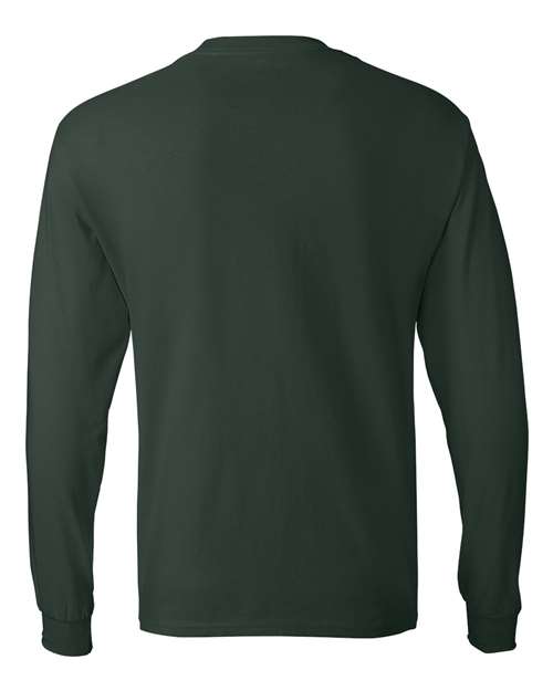 Hanes 5586 Unisex Authentic Long Sleeve T-Shirt - Deep Forest - back