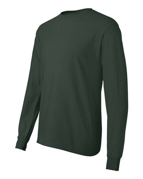 Hanes 5586 Unisex Authentic Long Sleeve T-Shirt - Deep Forest - side