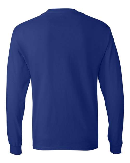 Hanes 5586 Unisex Authentic Long Sleeve T-Shirt - Deep Royal - back