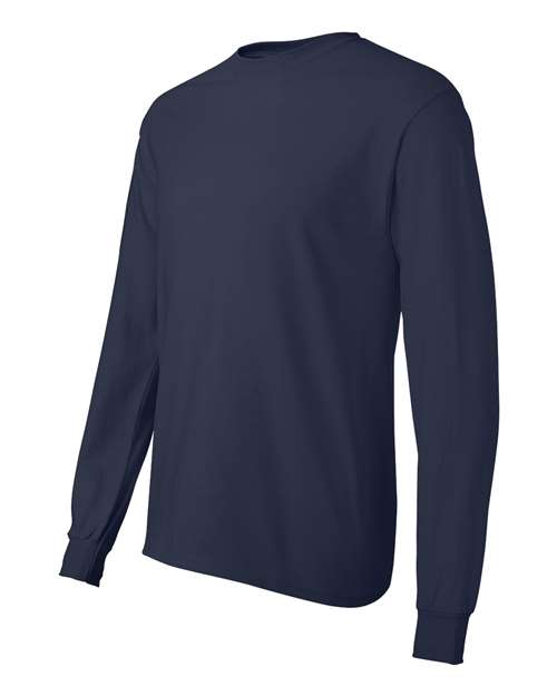 Hanes 5586 Unisex Authentic Long Sleeve T-Shirt - Navy - side