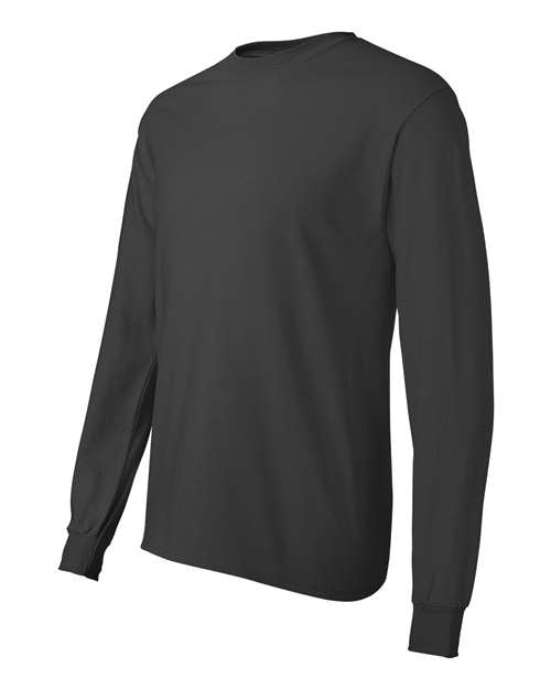 Hanes 5586 Unisex Authentic Long Sleeve T-Shirt - Smoke Grey - side