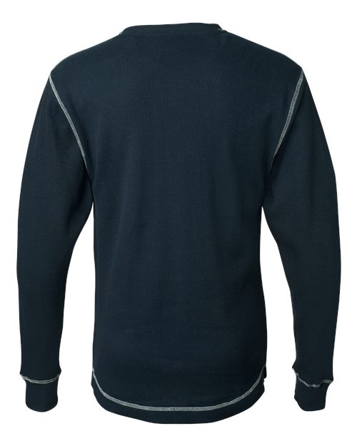 J. America 8238 Men's Vintage Thermal Long Sleeve T-Shirt - Vintage Navy/ Vintage White - back