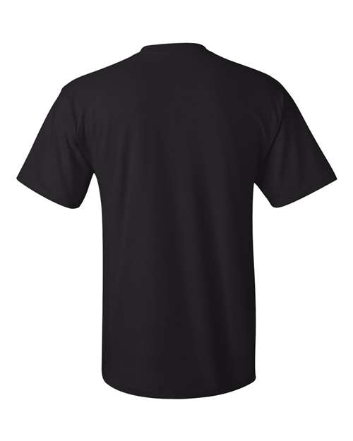 Hanes 5590 Unisex Authentic Pocket T-Shirt - Black - back