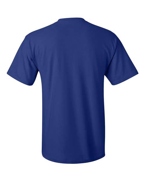 Hanes 5590 Unisex Authentic Pocket T-Shirt - Deep Royal - back