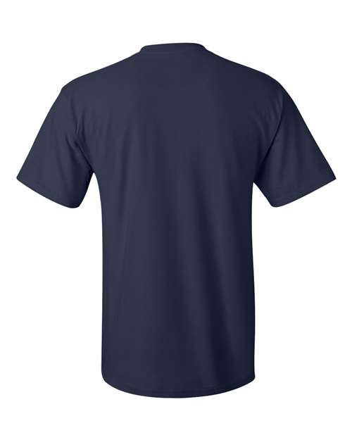 Hanes 5590 Unisex Authentic Pocket T-Shirt - Navy - back