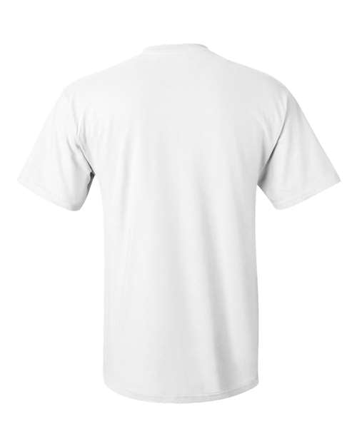 Hanes 5590 Unisex Authentic Pocket T-Shirt - White - back