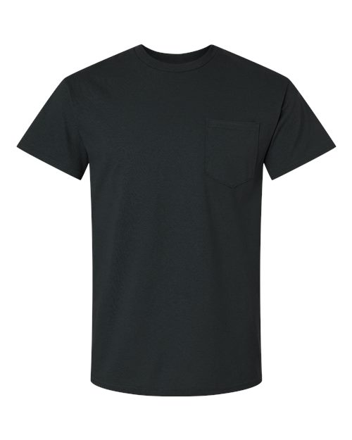 Gildan 2300 Unisex Ultra Cotton® Pocket T-Shirt - Black - front
