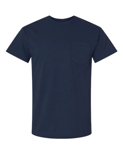 Gildan 2300 Unisex Ultra Cotton® Pocket T-Shirt - Navy - front
