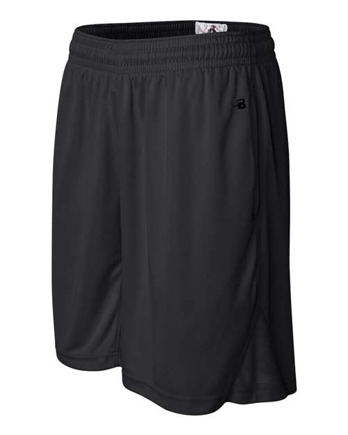 Badger 4110 Men's BT5 9" Inseam Trainer Shorts - Black - side