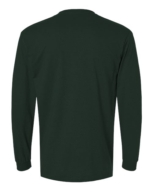 Gildan 8400 Unisex DryBlend® 50/50 Long Sleeve T-Shirt - Forest Green - back