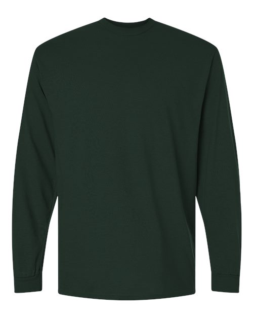 Gildan 8400 Unisex DryBlend® 50/50 Long Sleeve T-Shirt - Forest Green - front