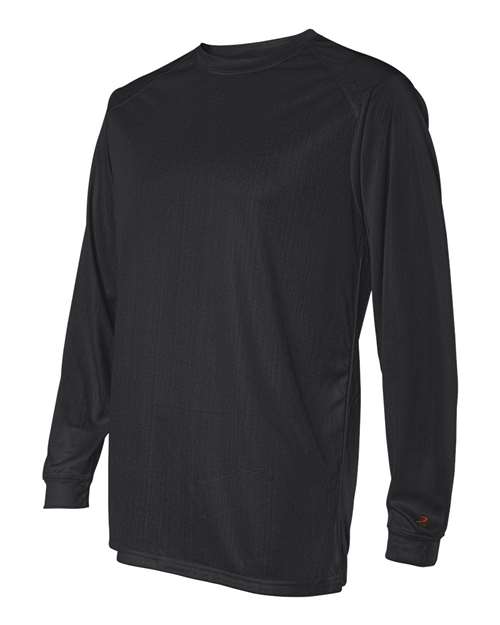 Badger 4104 Unisex B-Core Long Sleeve T-Shirt - Black - side
