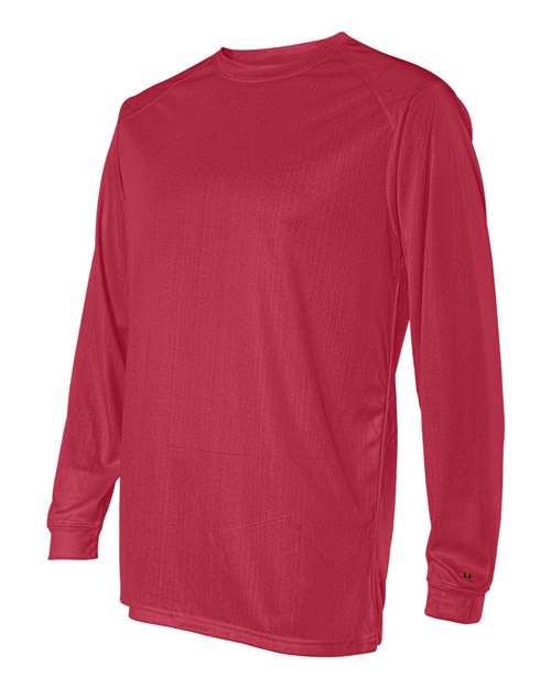 Badger 4104 Unisex B-Core Long Sleeve T-Shirt - Red - side
