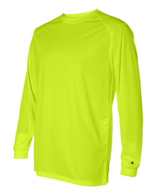Badger 4104 Unisex B-Core Long Sleeve T-Shirt - Safety Yellow - side