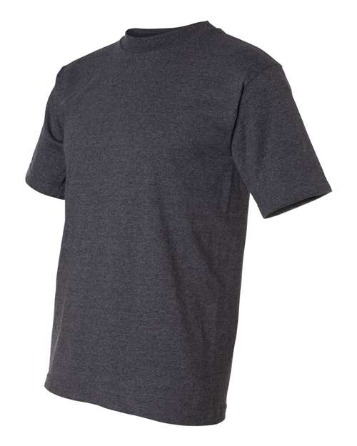 Bayside 1701 Unisex USA-Made 50/50 T-Shirt - Charcoal Heather - side