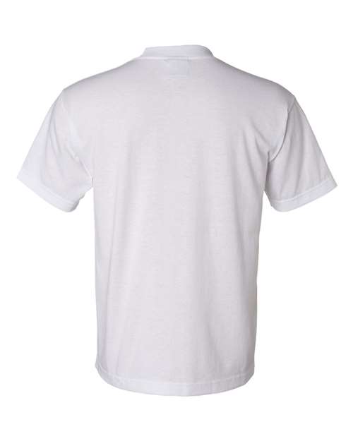 Bayside 1701 Unisex USA-Made 50/50 T-Shirt - White - back