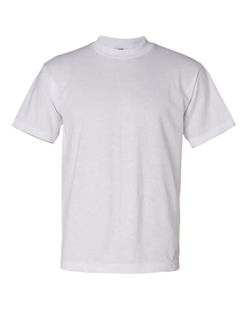 Bayside 1701 Unisex USA-Made 50/50 T-Shirt - White - front