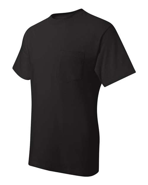 Hanes 5190 Unisex Beefy-T® Pocket T-Shirt - Black - side