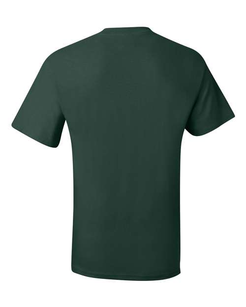 Hanes 5190 Unisex Beefy-T® Pocket T-Shirt - Deep Forest - back