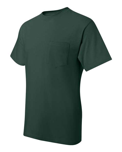 Hanes 5190 Unisex Beefy-T® Pocket T-Shirt - Deep Forest - side