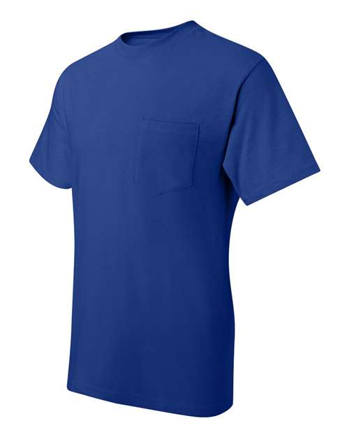 Hanes 5190 Unisex Beefy-T® Pocket T-Shirt - Deep Royal - side