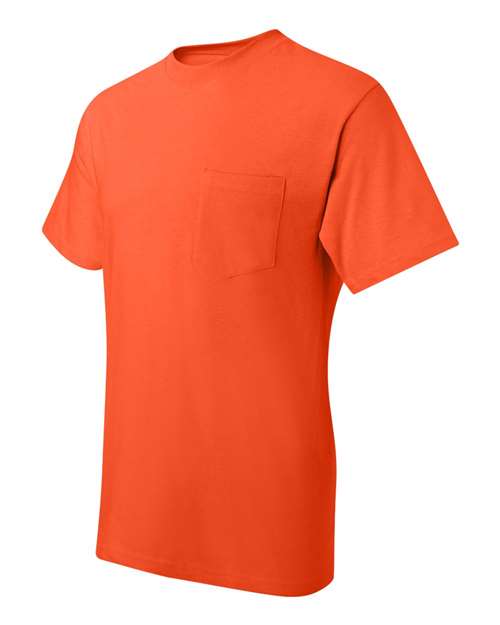 Hanes 5190 Unisex Beefy-T® Pocket T-Shirt - Orange - side