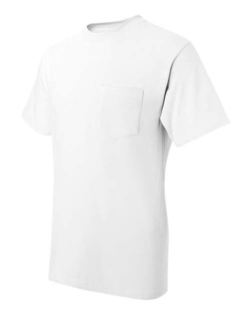 Hanes 5190 Unisex Beefy-T® Pocket T-Shirt - White - side