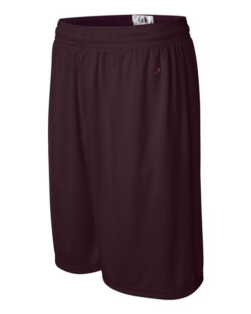 Badger 4109 Men's B-Core 9" Shorts - Maroon - side