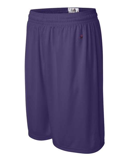 Badger 4109 Men's B-Core 9" Shorts - Purple - side