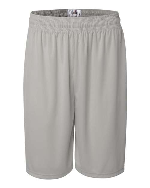 Badger 4109 Men's B-Core 9" Shorts - Silver - front