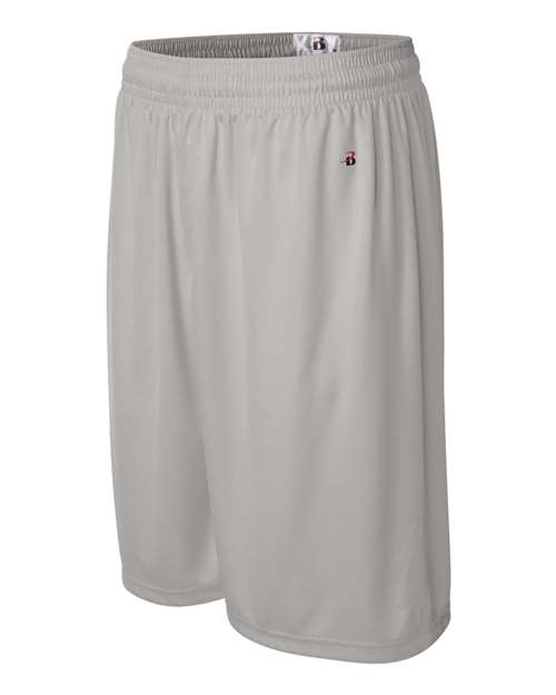 Badger 4109 Men's B-Core 9" Shorts - Silver - side
