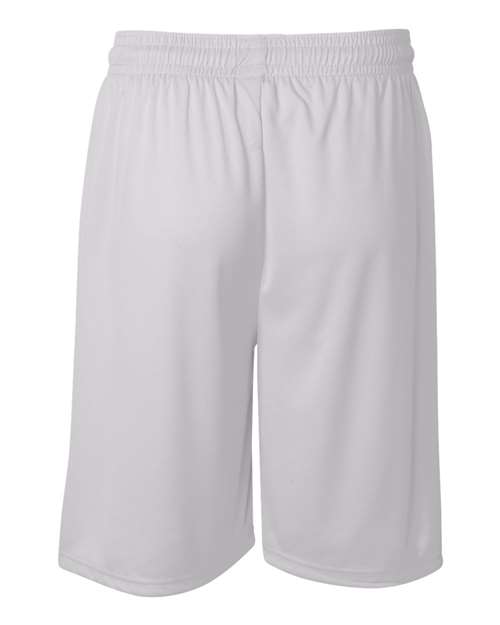 Badger 4109 Men's B-Core 9" Shorts - White - back