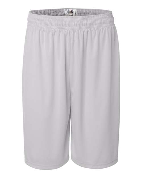 Badger 4109 Men's B-Core 9" Shorts - White - front