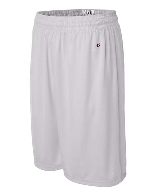 Badger 4109 Men's B-Core 9" Shorts - White - side