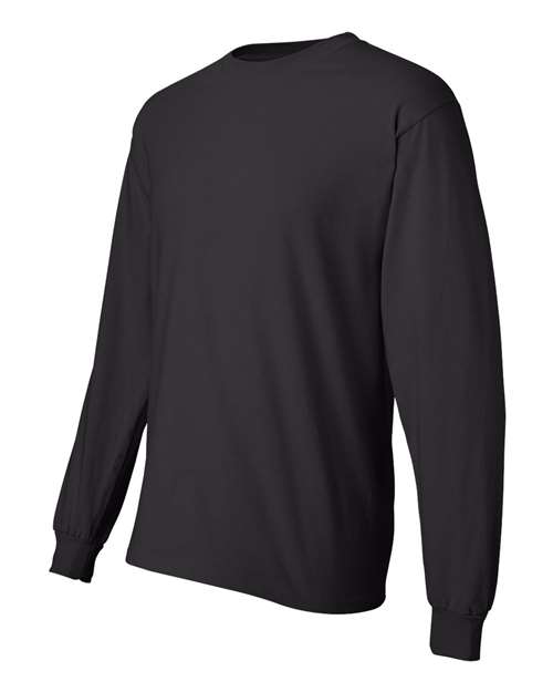Hanes 5186 Unisex Beefy-T® Long Sleeve T-Shirt - Black - side