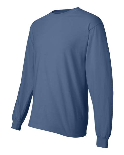 Hanes 5186 Unisex Beefy-T® Long Sleeve T-Shirt - Denim Blue - side