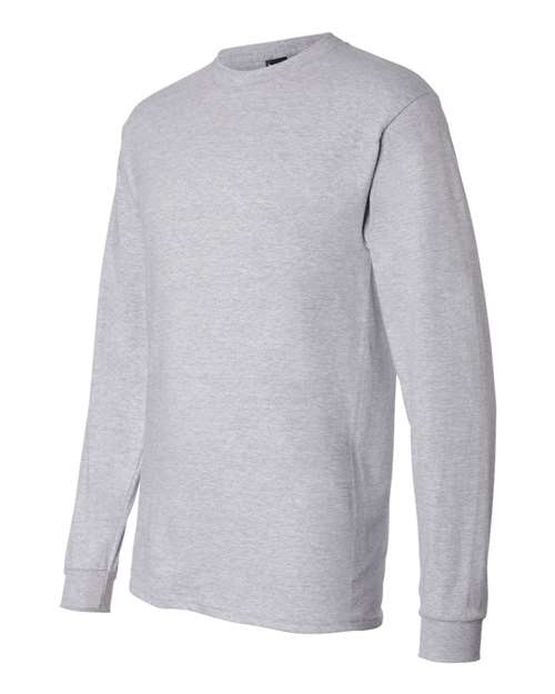 Hanes 5186 Unisex Beefy-T® Long Sleeve T-Shirt - Light Steel - side